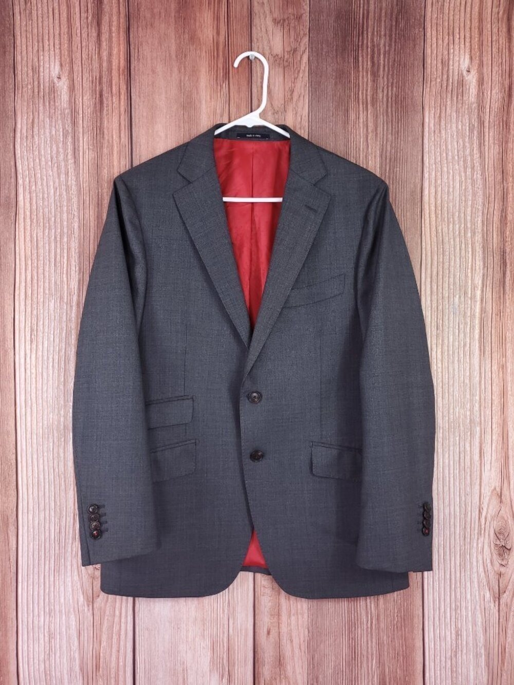 Suitsupply Sienna Charcoal Gray Blazer Jacket 40S Vitale Barberis Canonico 150s